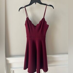 Maroon dress Juniors 3/4